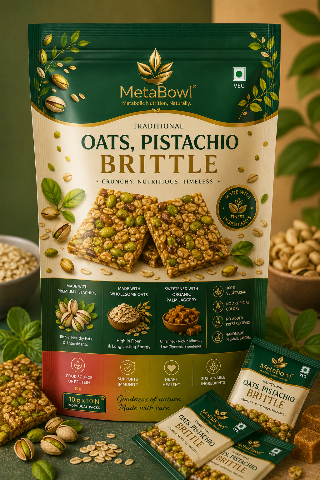 Oats Pistachio Brittle
