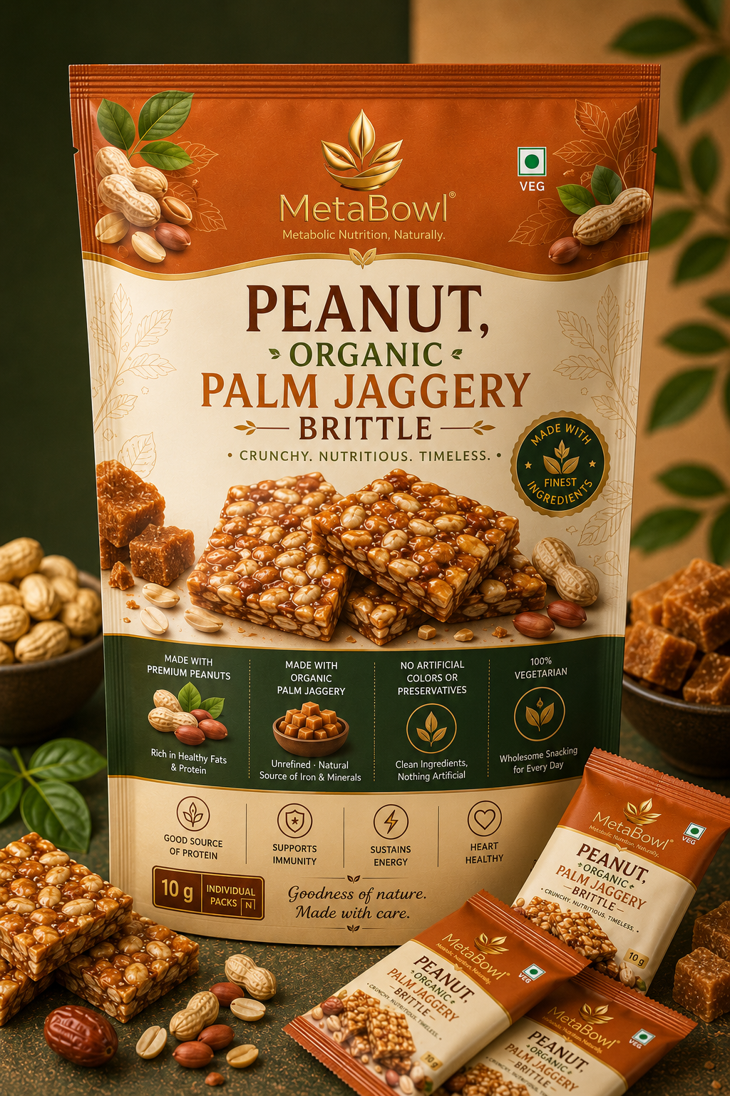 Peanut Palm Jaggery Brittle